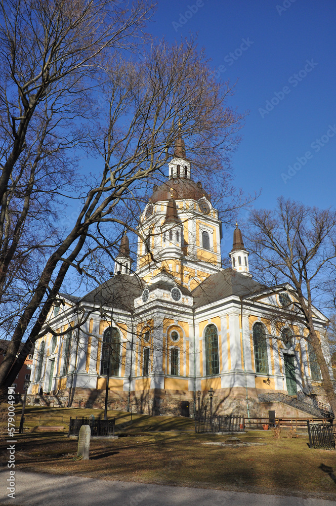Katarina church in Stockholm, Sweden in early spring