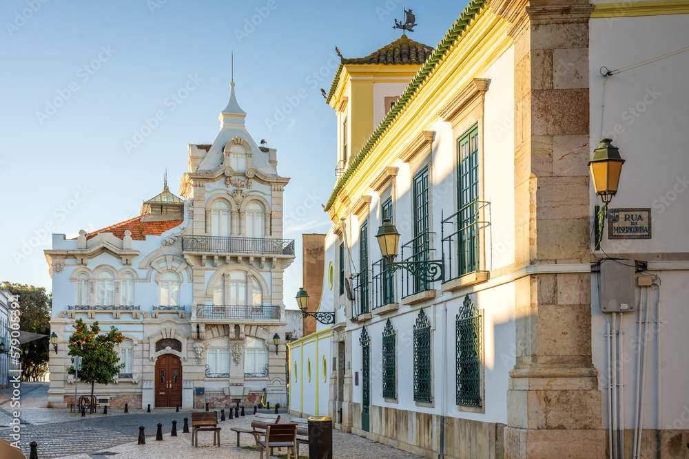 Beautiful Belmarco palace in downtown of Faro, Algarve, Portugal