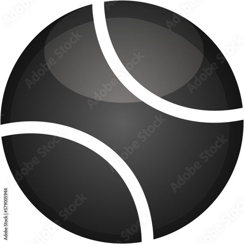 Tennis ball icon over white background vector illustration. Tennis ball silhouette logo concept, clipart