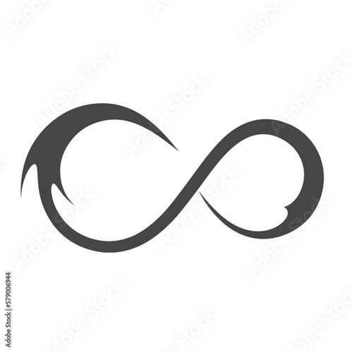 decorative lines infinity icon symbol vector illustration