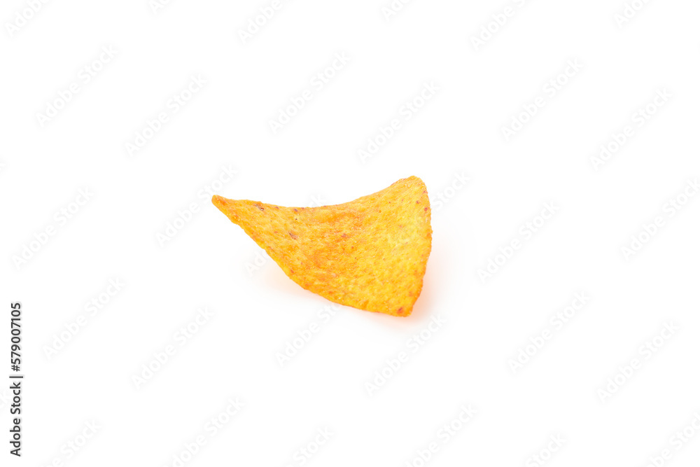 Concept of tasty snacks, corn chips, isolated on white background Concept of tasty snacks, corn chips, isolated on white background