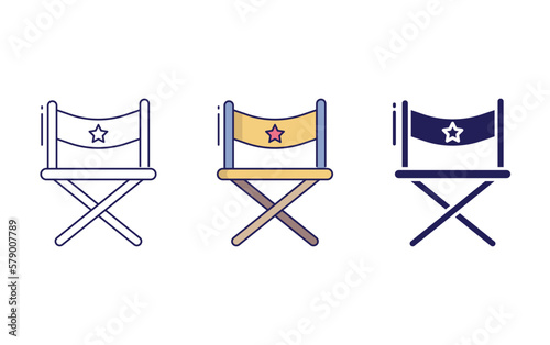 Director chair vector icon