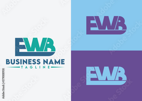 Letter EWB logo design, EWB letter logo photo