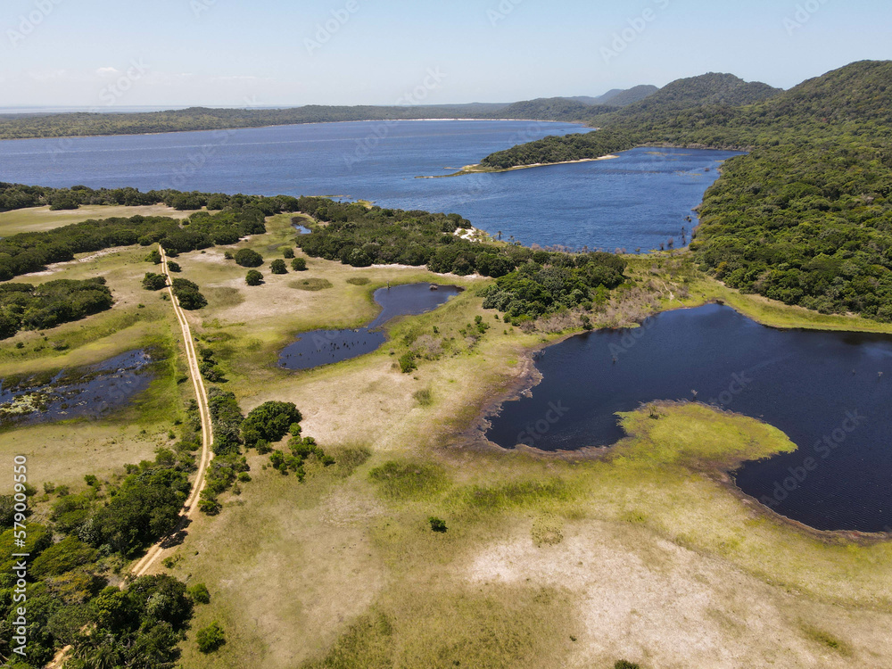 Landscape of Isimangaliso wetland park on South Africa