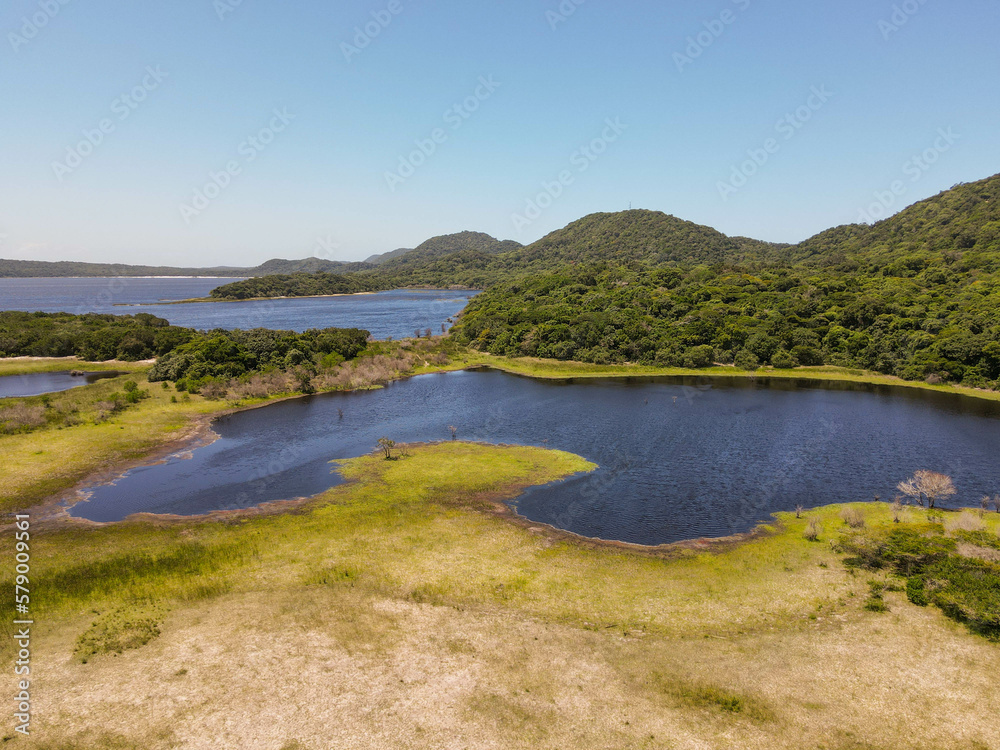 Landscape of Isimangaliso wetland park on South Africa
