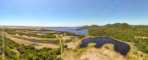 Landscape of Isimangaliso wetland park on South Africa photo