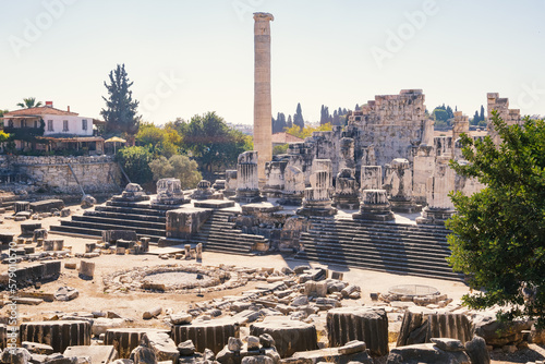 Hellenistic Temple of Apollo ruins at Didyma ancient city Didim, Turkiye photo