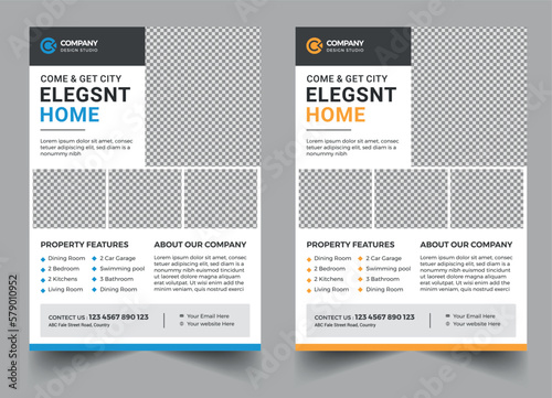 Simple Real Estate Flyer Layout template 
