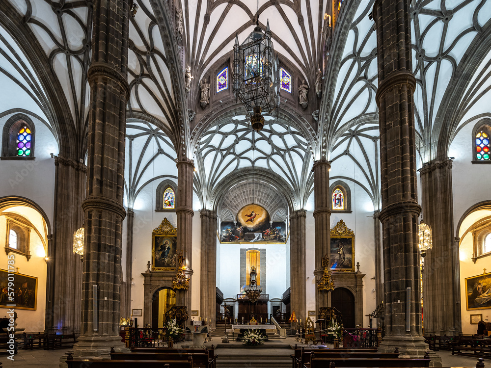 Interior of Cathedral of Santa Ana in Las Palmas, Canary Islands, Spain.