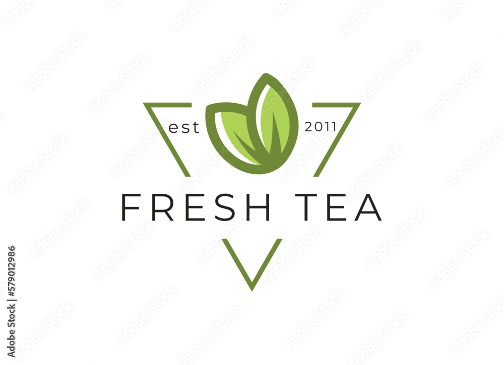 Tea leaf logo design template. icon for tea shop, tea store, packaging product. Tea leaf logo design template. icon for tea shop, tea store, packaging product.