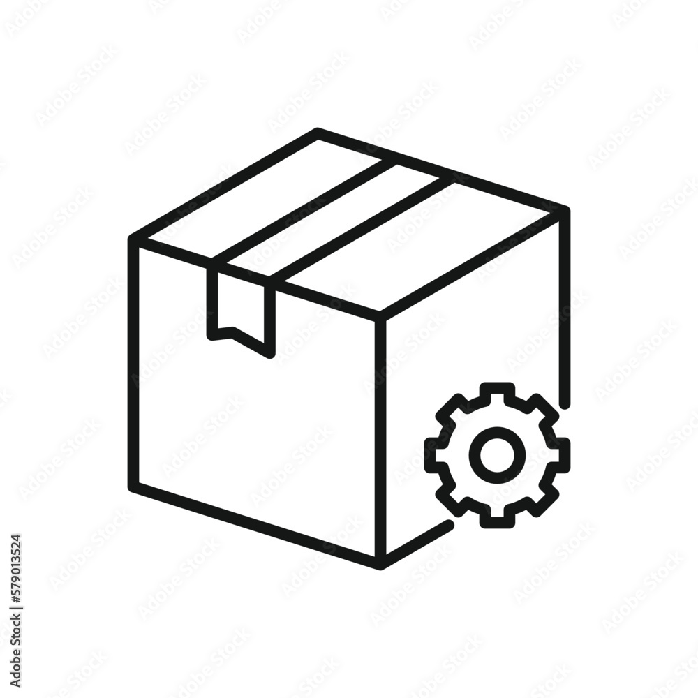 Editable Icon of Adjustment Package Box, Vector illustration isolated on white background. using for Presentation, website or mobile app Editable Icon of Adjustment Package Box, Vector illustration isolated on white background. using for Presentation, website or mobile app