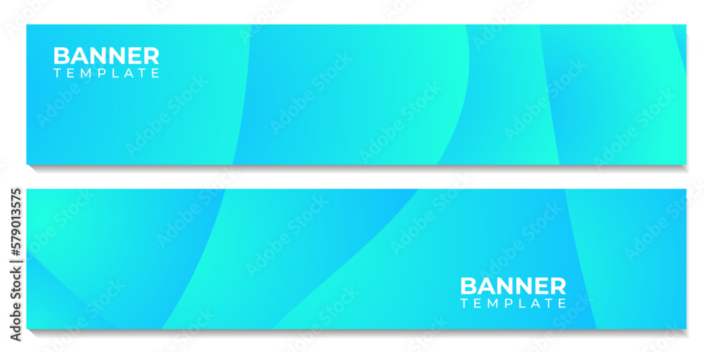Fototapeta premium set of banner template with wave colorful