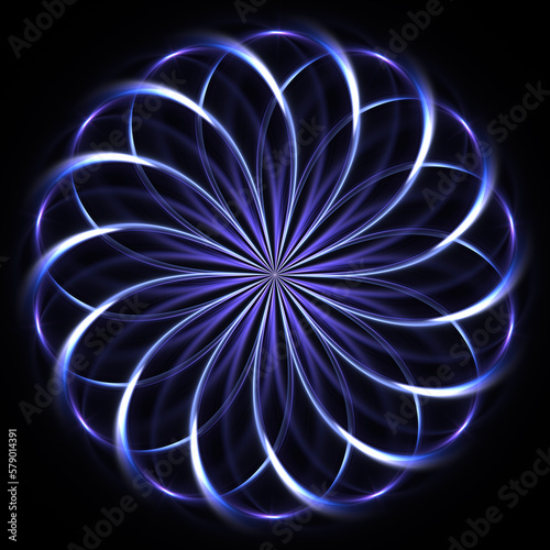 3D rendered abstract geometric background, fractal ornament and texture, modern graphic design for backdrop decoration, wallpaper, cover, illustration, poster, printing