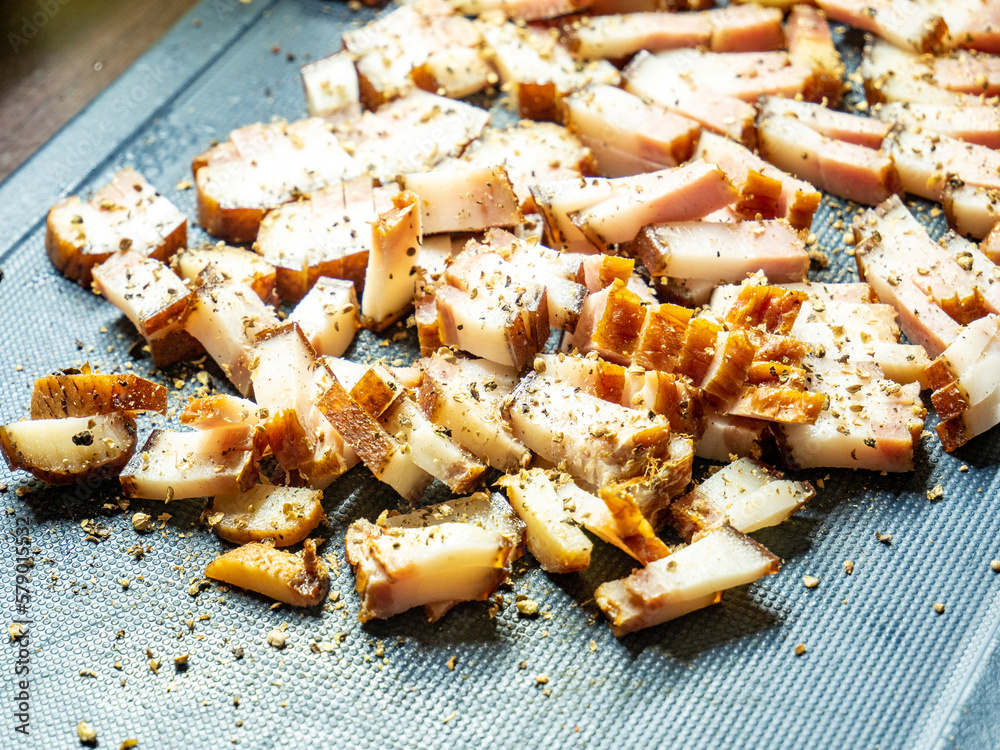 pieces of smoked pork ham or slanina in romanian
pieces of smoked pork ham or slanina in romanian