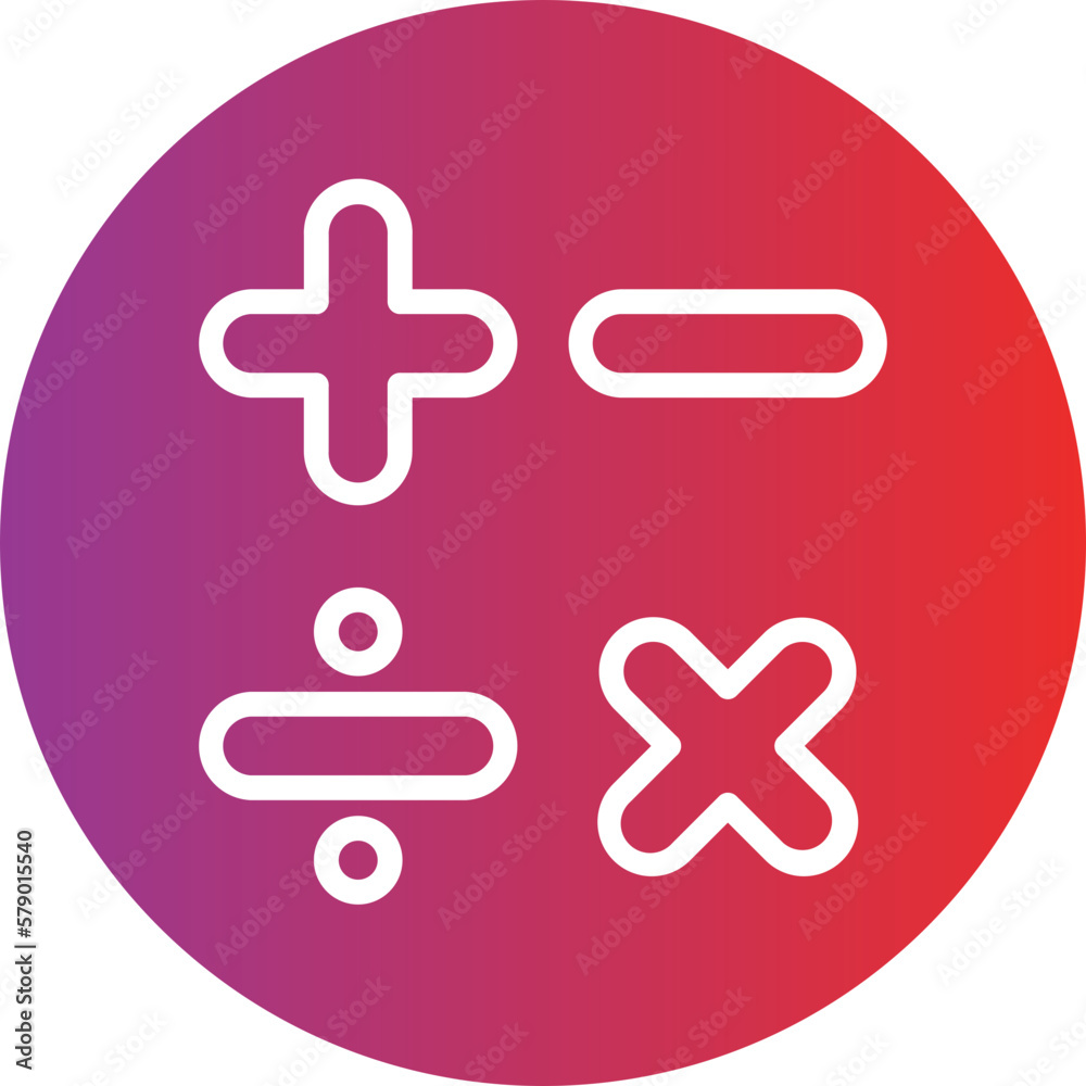 Obraz premium Vector Design Mathematics Icon Style
