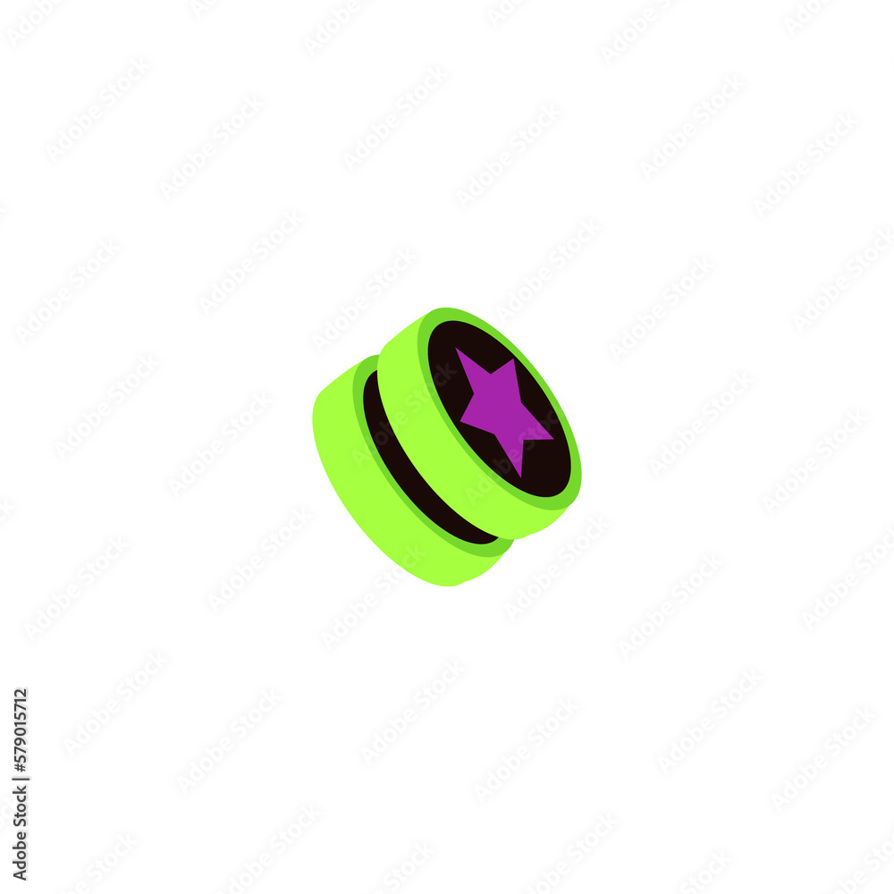 Yoyo string toy, flat cartoon vector illustration isolated on white background. Yoyo string toy, flat cartoon vector illustration isolated on white background.