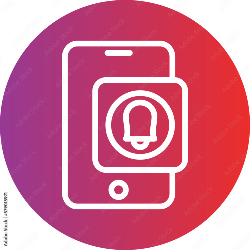 Vector Design Smartphone Alarm Icon Style Vector Design Smartphone Alarm Icon Style