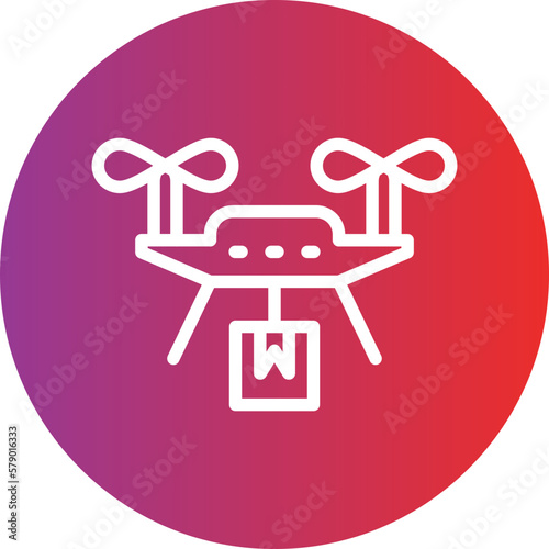 Vector Design Drone Delivery Icon Style