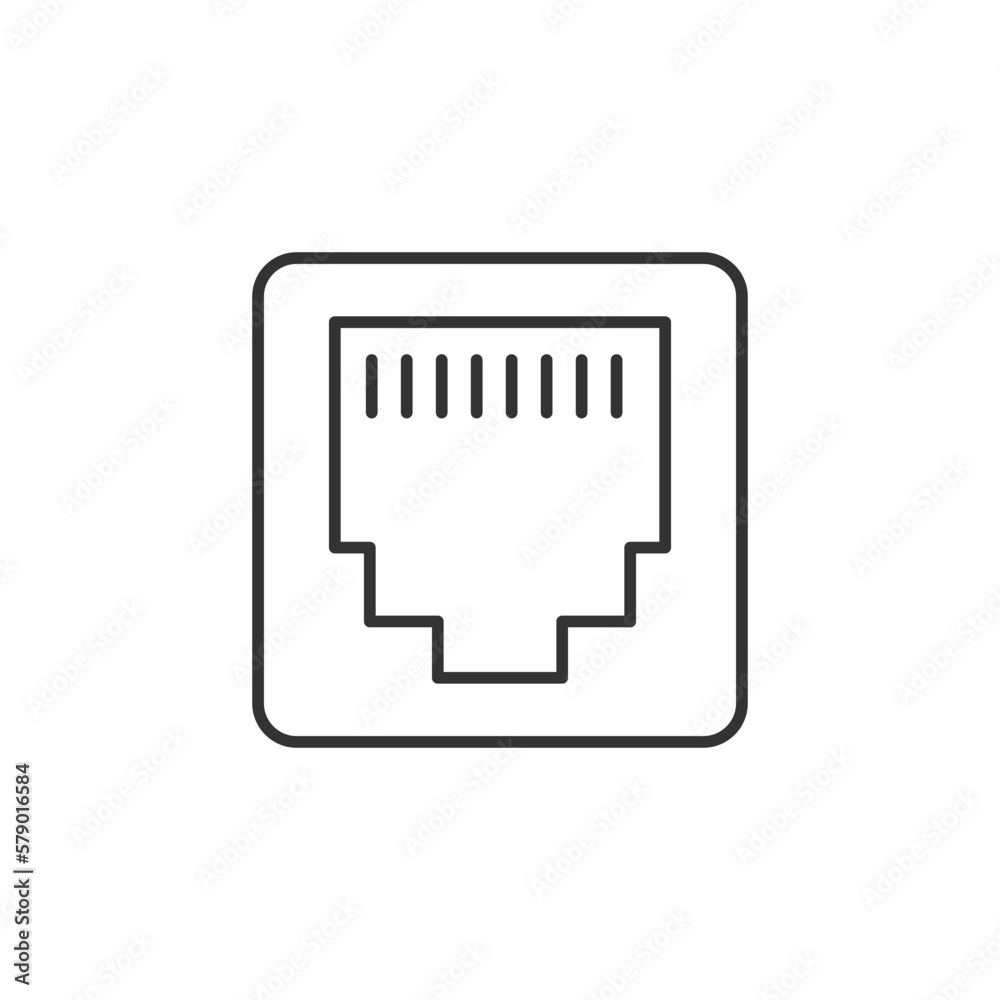 Telephone socket icon. Master socket symbol modern, simple, vector