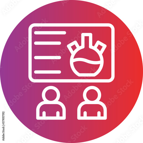 Vector Design Chemistry Seminar Icon Style
