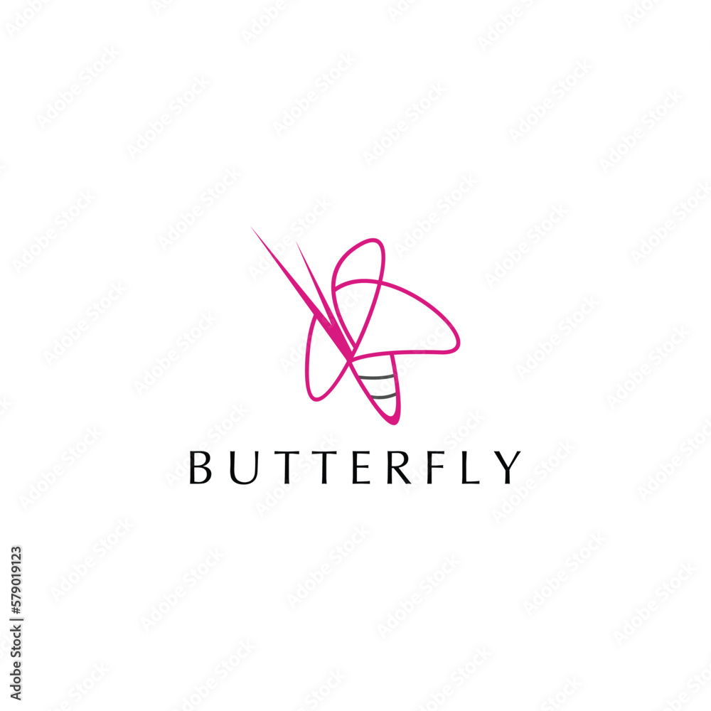 Butterfly Logo design abstract vector template 
