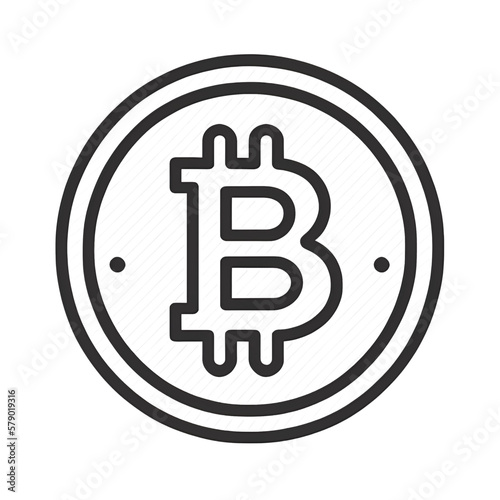 Transparent Bit Coin Logo illustration