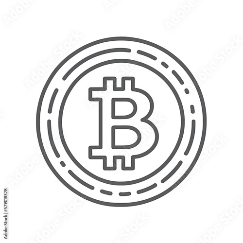 Transparent Bit Coin Logo illustration