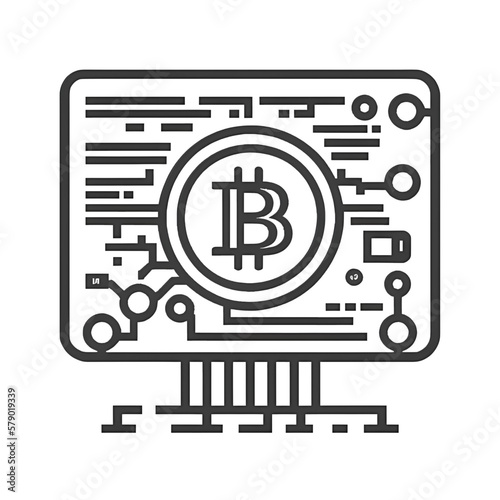 Transparent Bit Coin Logo illustration