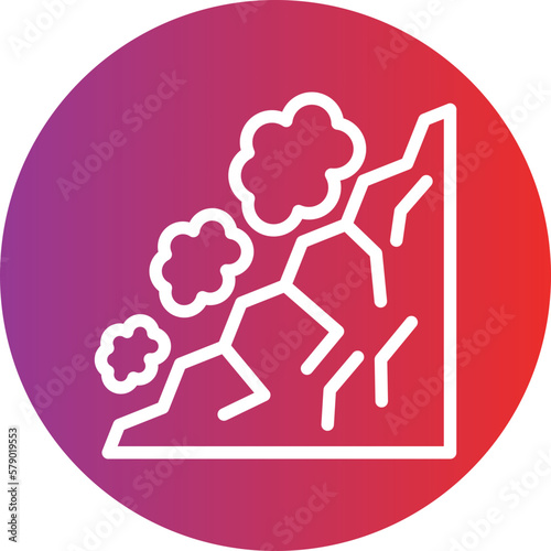 Vector Design Snow Avalanche Icon Style