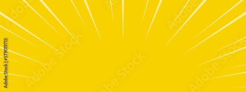 集中線　シンプル　使いやすい　横　横長 黄色　金色