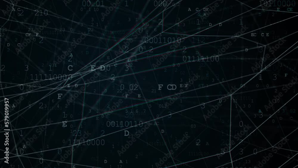 Science data computing conception, looped background video