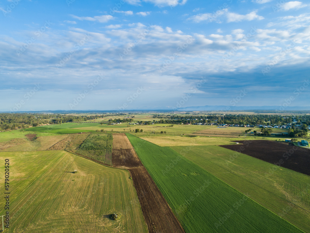 Patchwork farmland in summer on edge of Singleton Patchwork farmland in summer on edge of Singleton