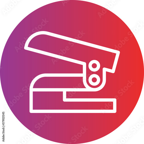 Vector Design Hole Puncher Icon Style
