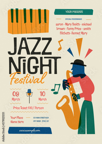 Jazz Night Festival Flyer