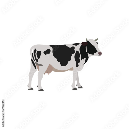 A beautiful cow vector artwork