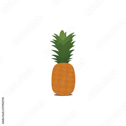  A ripe pineapple vector artwork