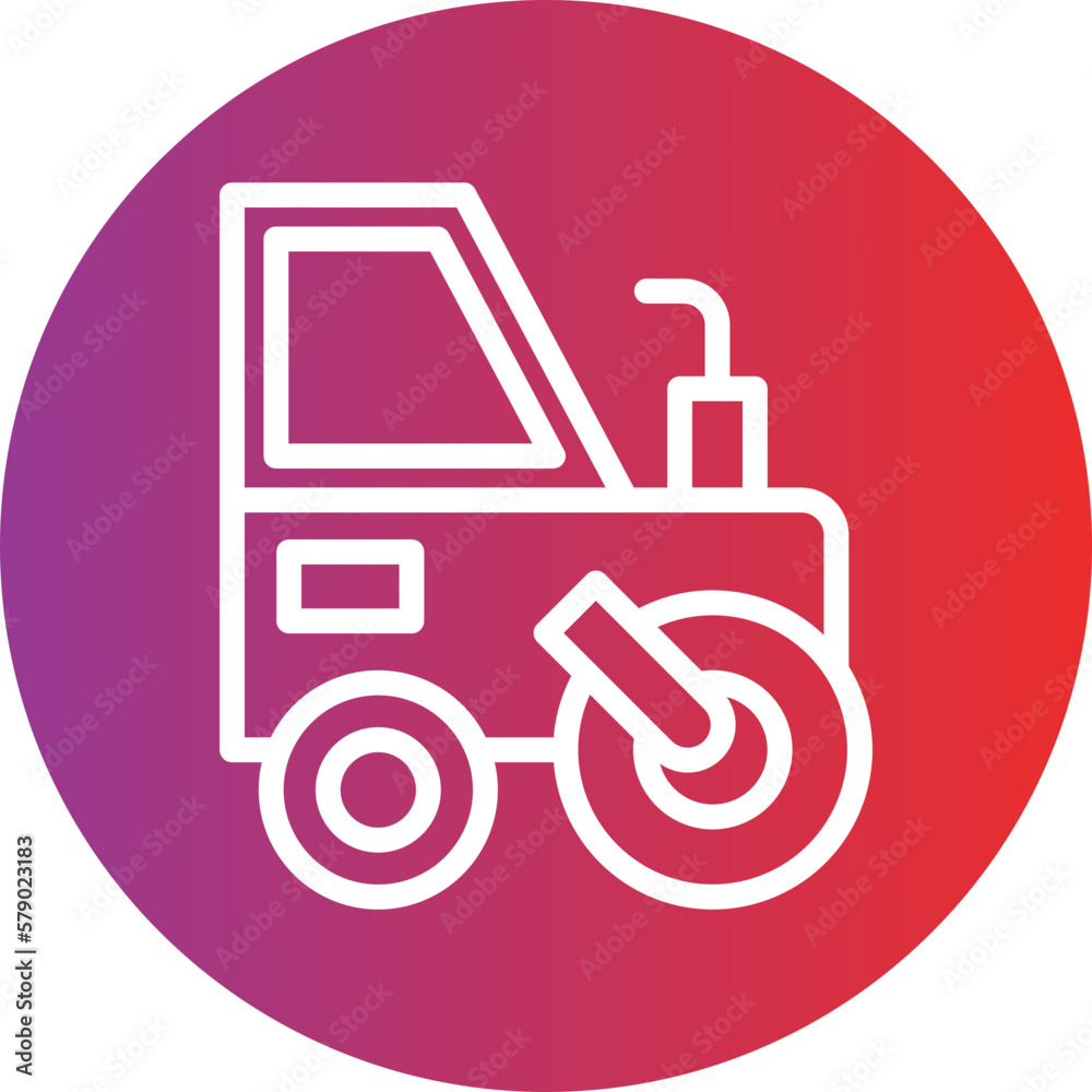 Vector Design Road Roller Icon Style Vector Design Road Roller Icon Style