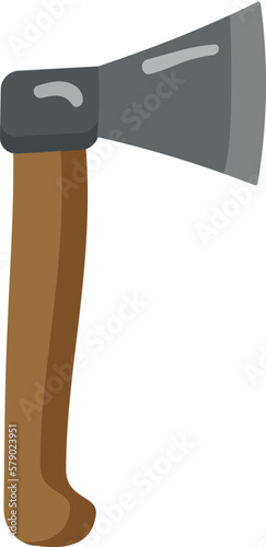 Hunter axe icon cartoon vector. Hunt equipment. Case camp
