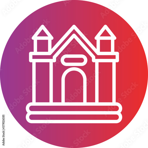 Vector Design Bouncy Castle Icon Style