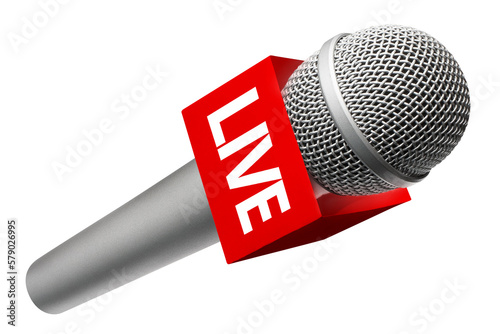 Wireless microphone with a sign 
