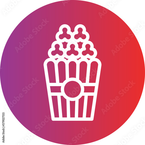 Vector Design Popcorn Icon Style