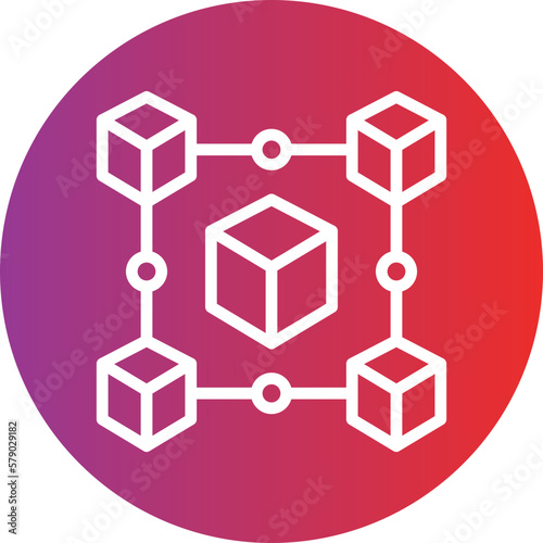 Vector Design Blockchain Icon Style