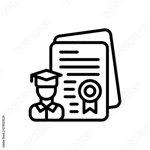 Employee Qualification icon in vector. Logotype