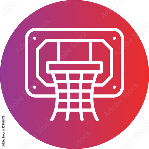 Vector Design Basketball Hoop Icon Style