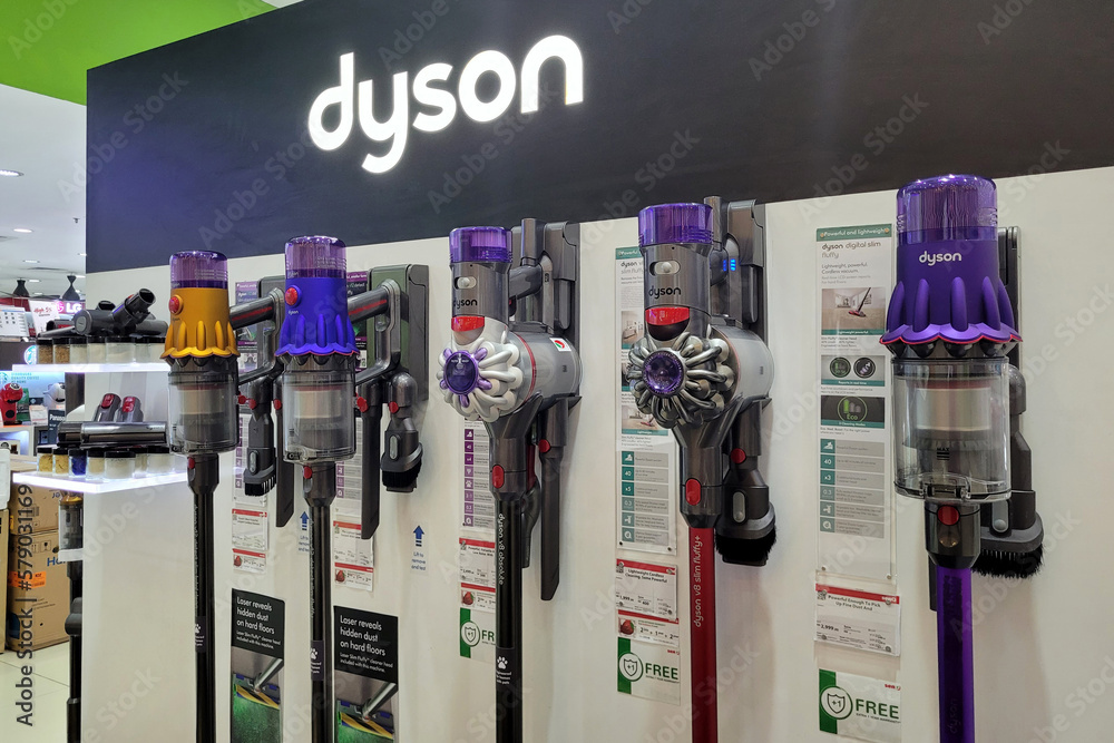 PENANG, MALAYSIA 2 MAR 2023 Dyson brand vacuum cleaner electronic