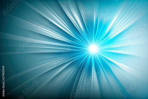 White and blue abstract background with light rays, AI generated illustration