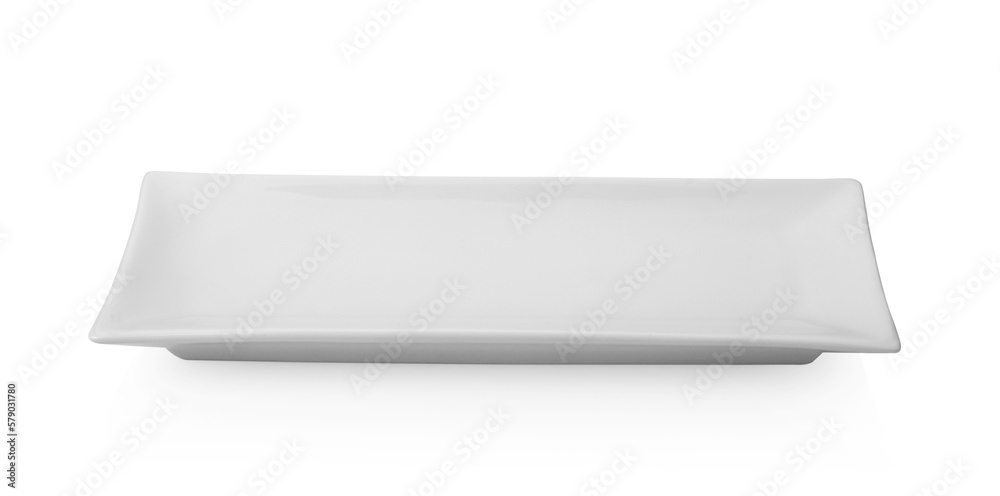 Square ceramic plate on white background. Square ceramic plate on white background.
