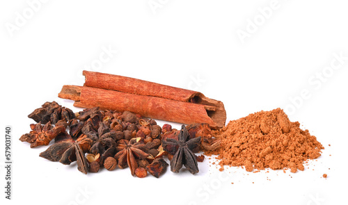 Wallpaper Mural Heap of Chinese Five-spice on white background.top view Torontodigital.ca