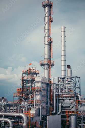 Smokestack in power plant © chitsanupong