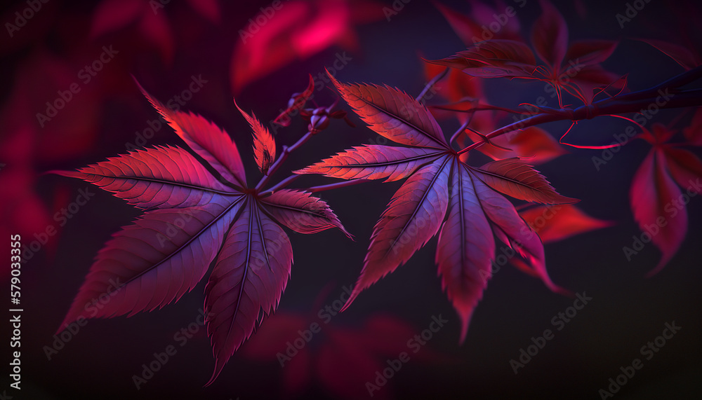 Purple leaves, Generative AI